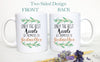 Only The Best Aunts Get Promoted to Godmother Greenery - White Ceramic Mug - Inkpot