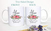 Bohemian Boho Floral Will You Be My Bridesmaid Custom Name - White Ceramic Mug - Inkpot