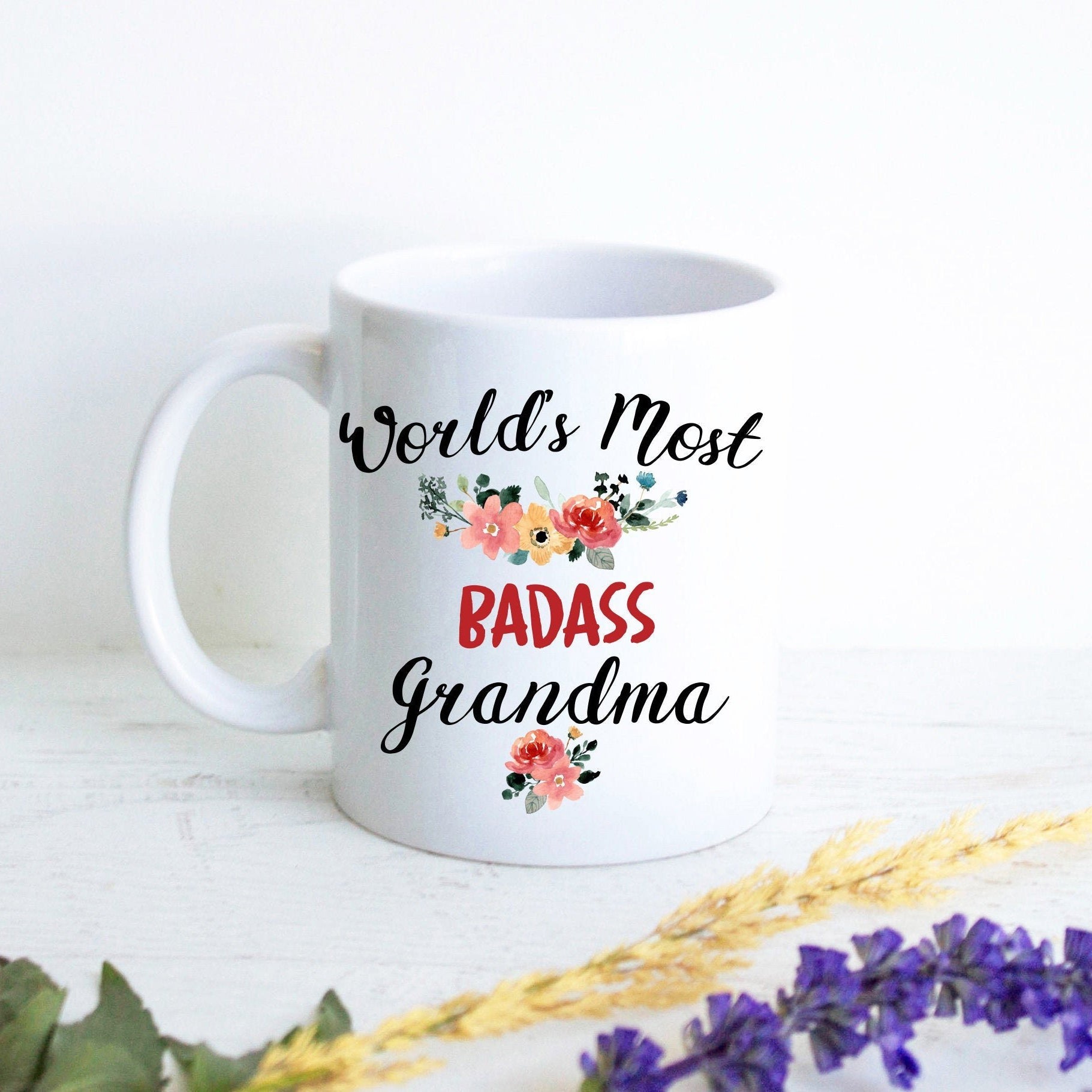 World's Most Badass Grandma - White Ceramic Mug - Inkpot