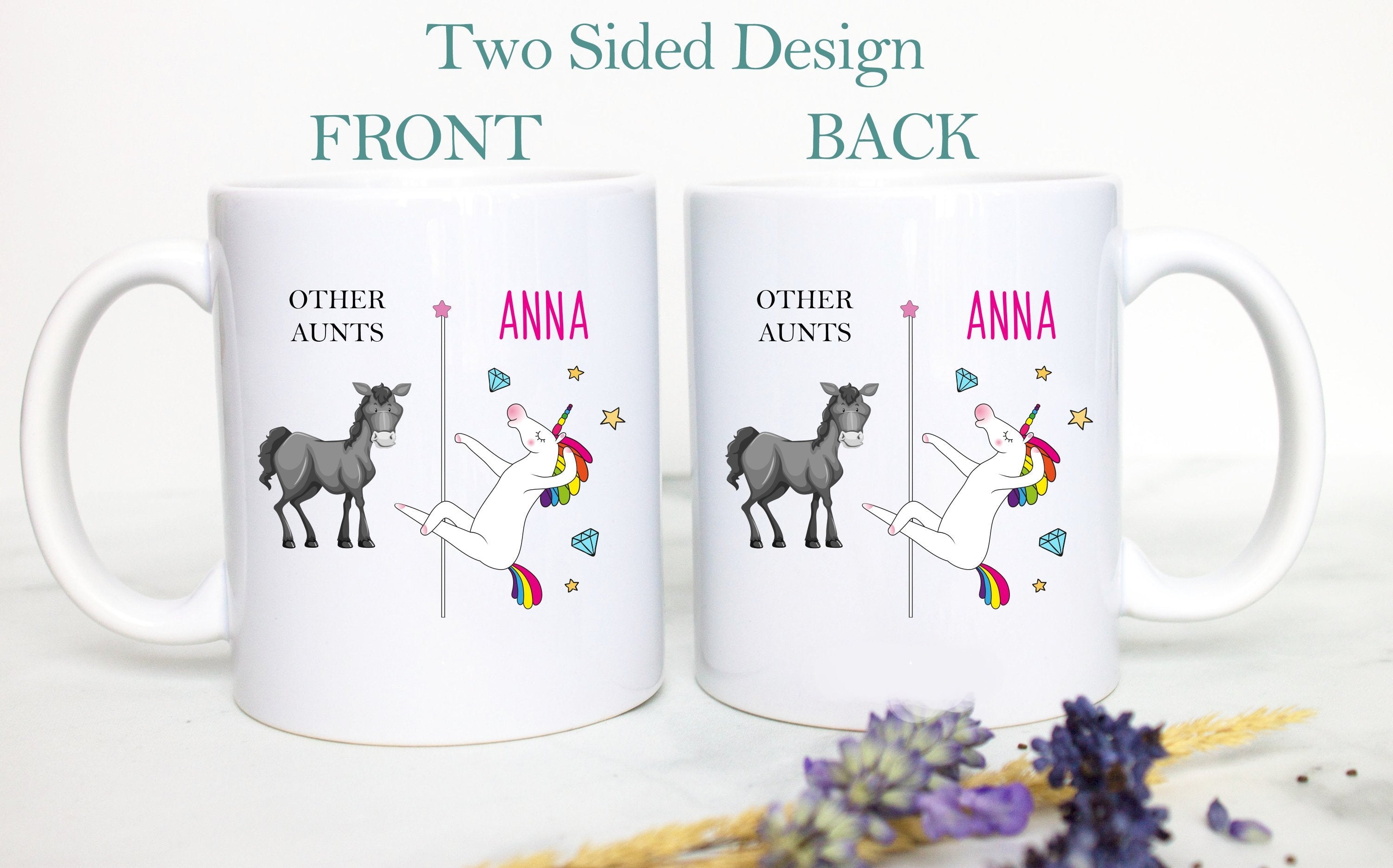 Other Aunts Vs. You Unicorn - White Ceramic Mug - Inkpot