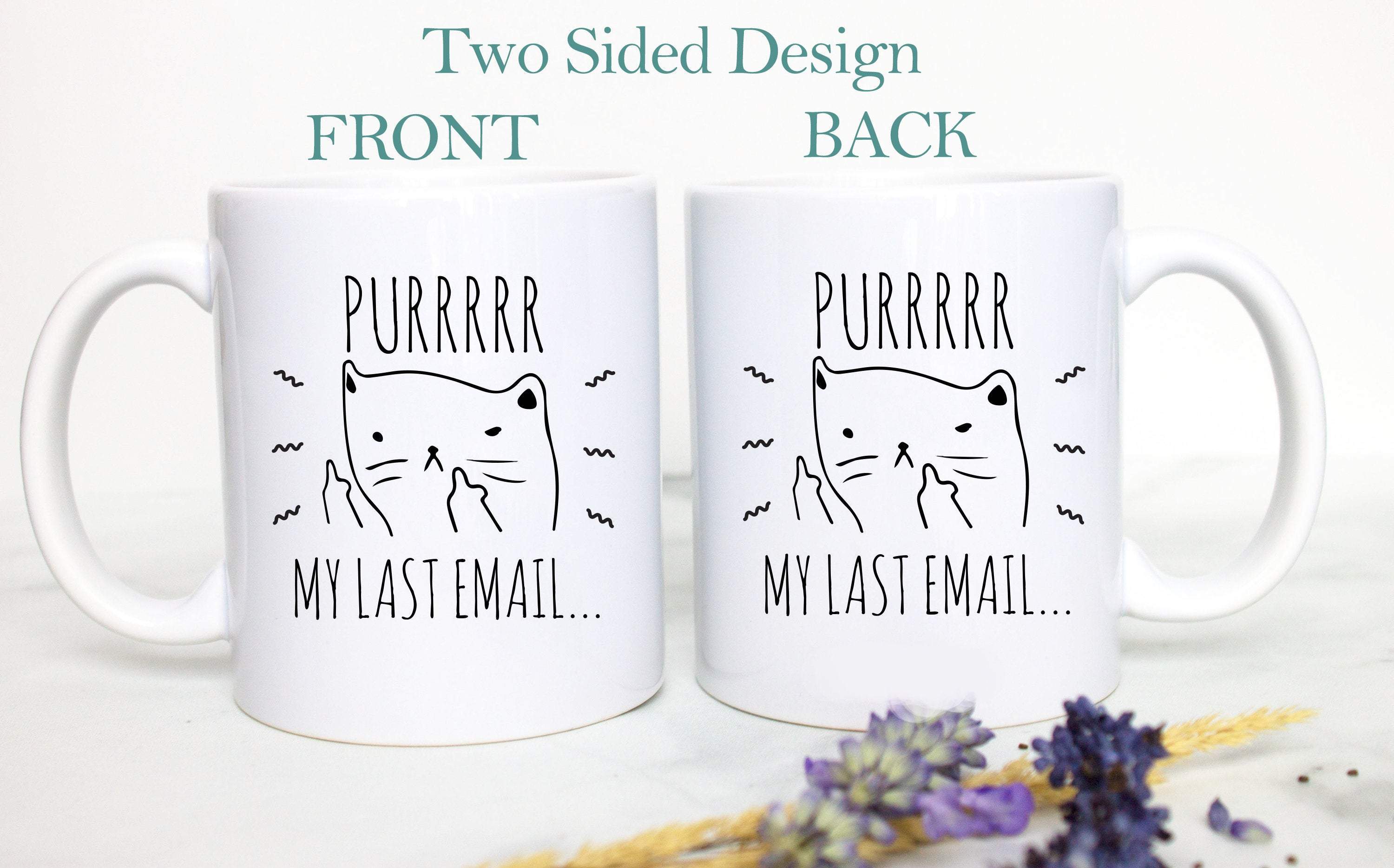 I Do What I Want Cat Mug - Funny Gift, Cat Lovers Mug, Rude Cat, Pet Owner Gift, Cat Mug Angry Cat Gift, PURRR My Last Email, Funny Cat Gift - shopinkpot