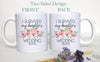 I Survived My Daughter's Wedding Pink Floral Custom Date - White Ceramic Mug