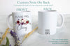 Future Mrs. Fall Burgundy Rose Floral Custom Name - White Ceramic Mug