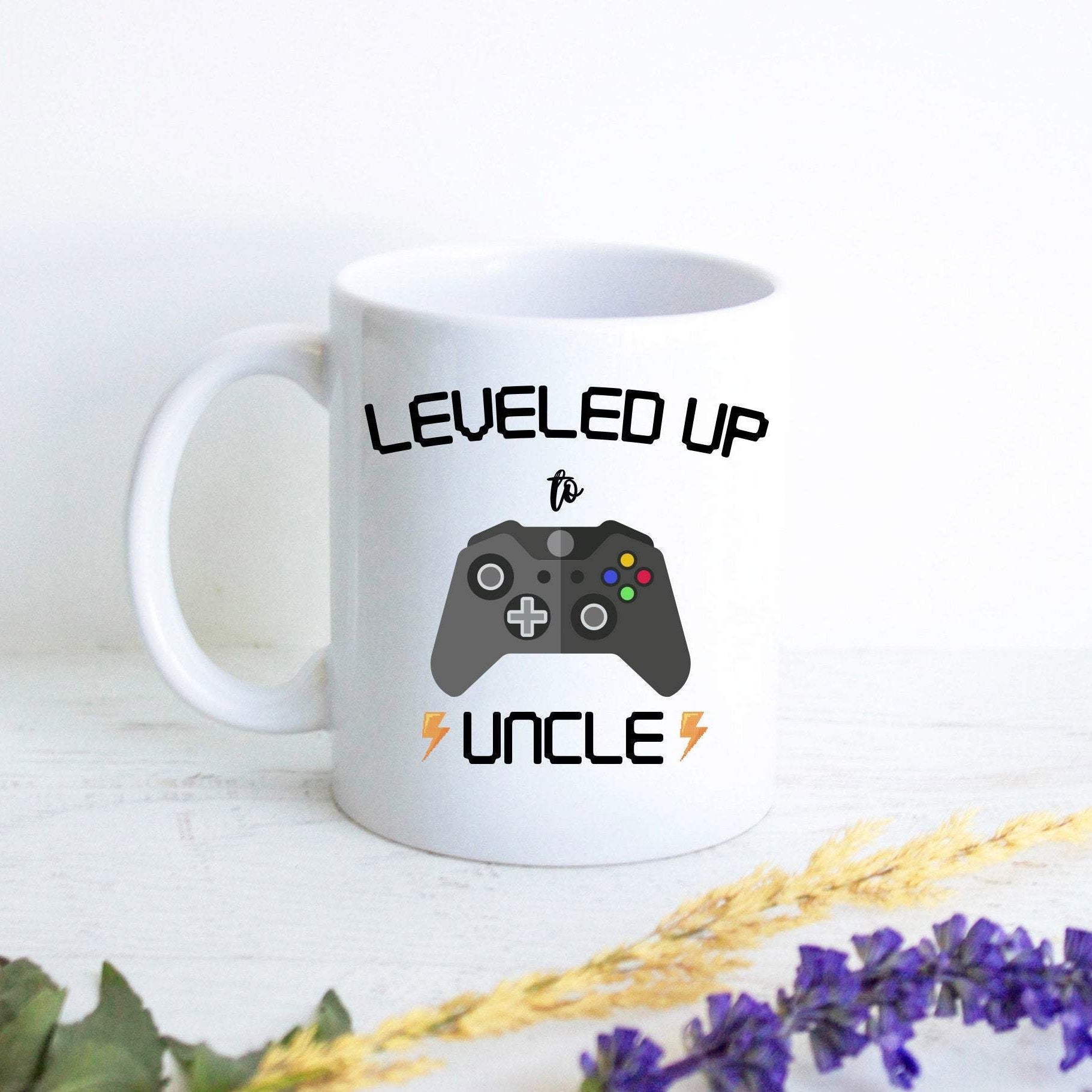 Leveled Up to Uncle Nintendo - White Ceramic Mug - Inkpot