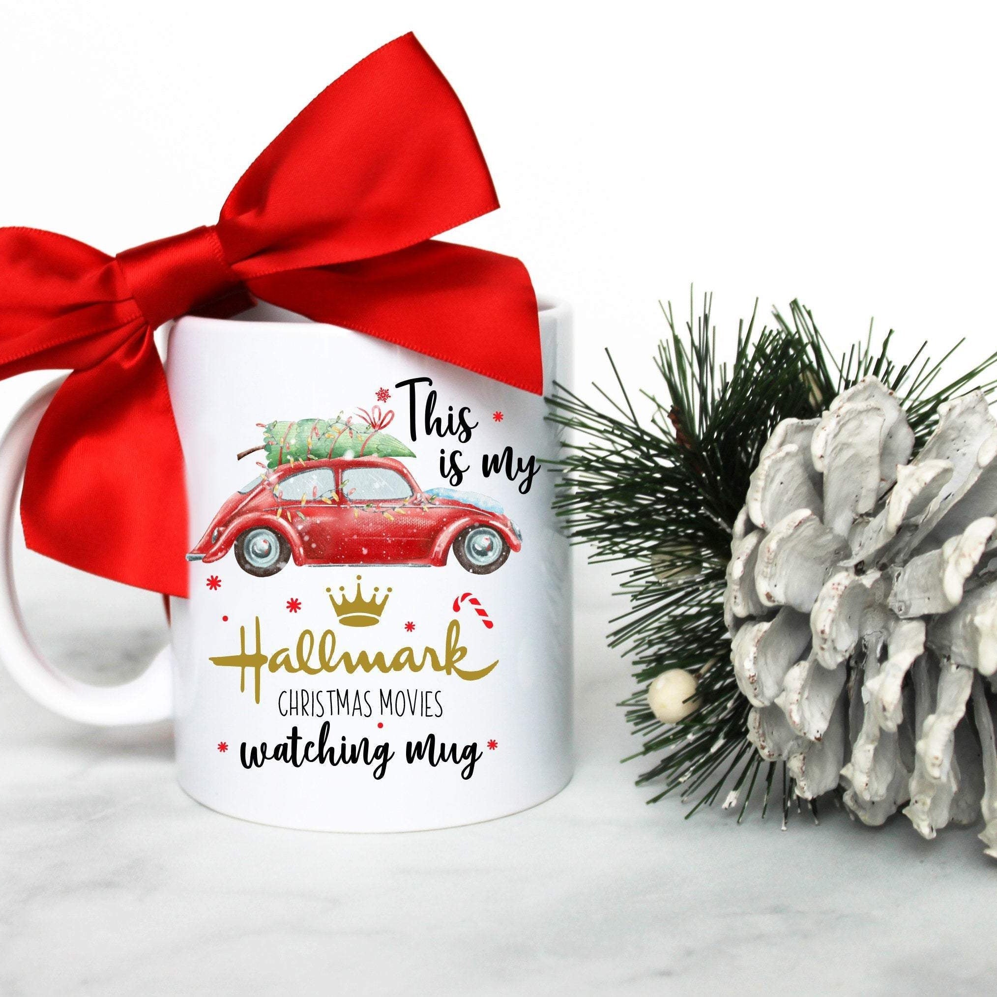 This is My Hallmark Christmas Movie Watching Mug Red  - White Ceramic Mug