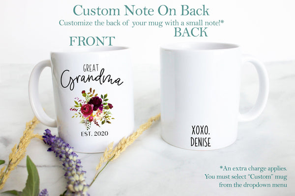 Great Grandpa and Grandma Individual or Mug Set - White Ceramic Mug - Inkpot