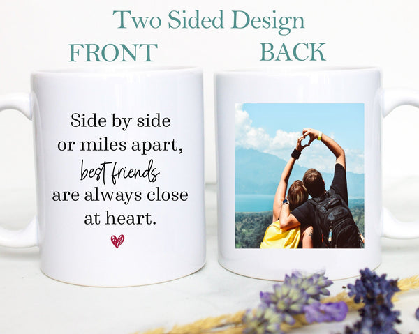 Best Friends Long Distance Photo - White Ceramic Mug - Inkpot