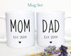 Mom and Dad Individual or Mug Set #3 - White Ceramic Mug - Inkpot