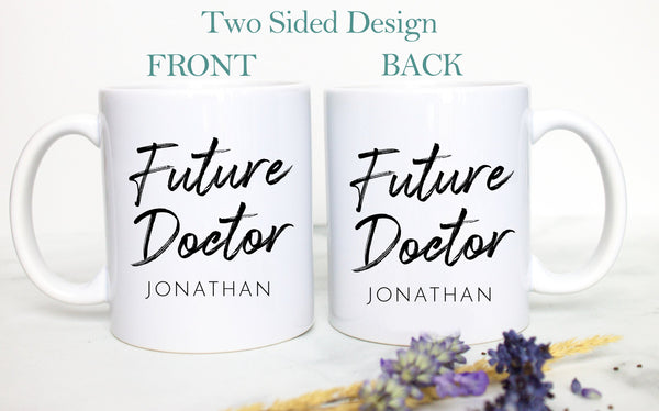 Future Doctor With Custom Name - White Ceramic Mug - Inkpot