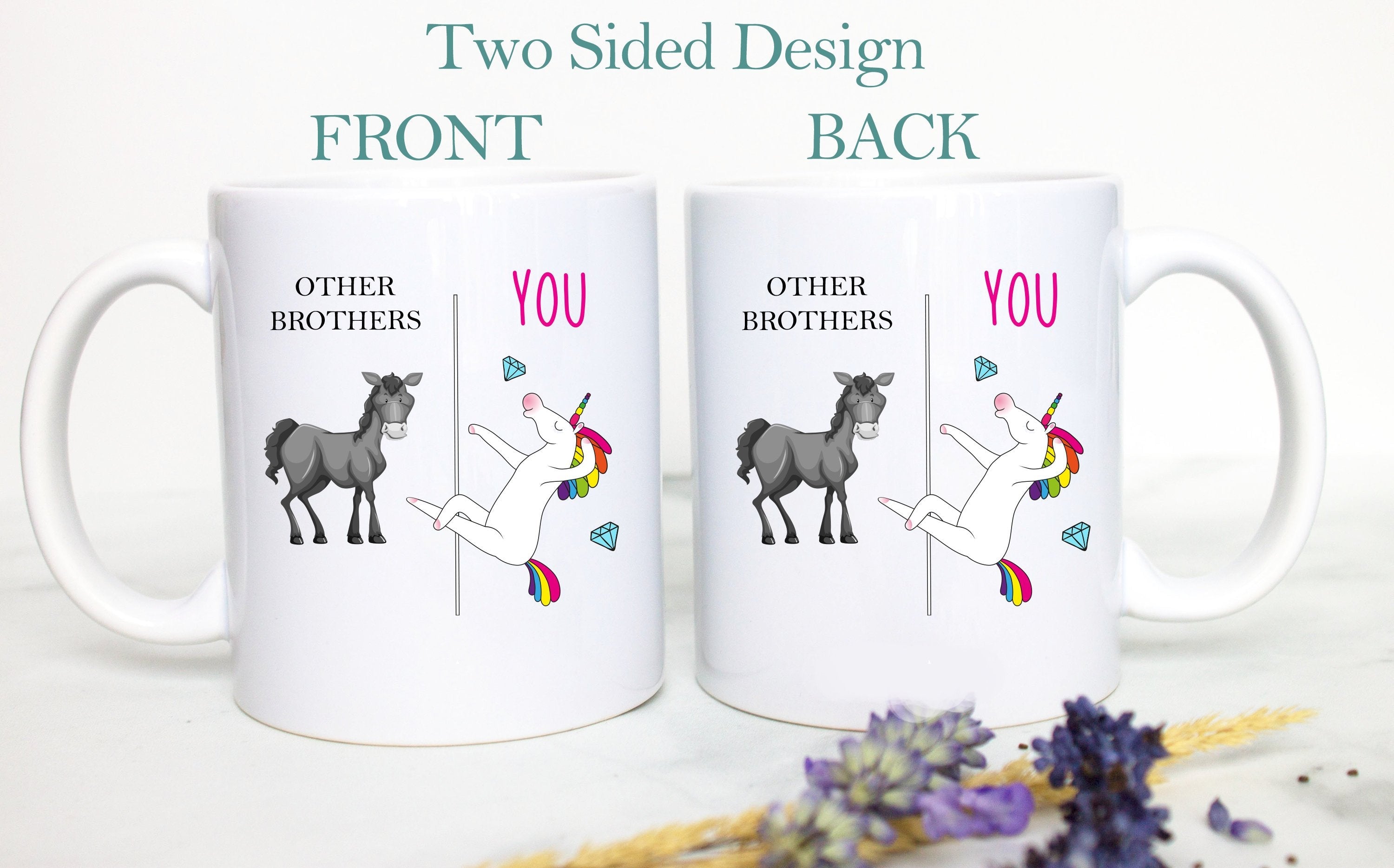 Other Brothers Vs. You Unicorn - White Ceramic Mug - Inkpot