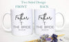 Father of the Bride Mother of the Bride Individual or Mug Set Custom Name With Date - White Ceramic Mug - Inkpot