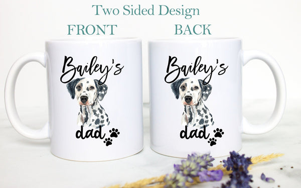 Personalized Dalmatian Mom and Dad Individual or Mug Set - White Ceramic Custom Mug