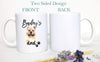 Personalized Pitbull Mom and Dad Individual or Mug Set - White Ceramic Custom Mug