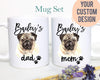 Personalized Pug Mom and Dad Individual or Mug Set - White Ceramic Custom Mug