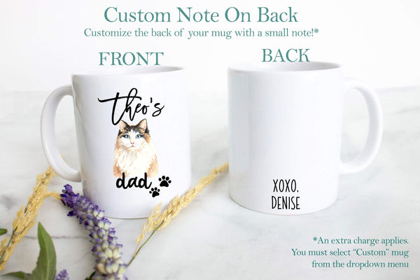 Personalized Ragdoll Cat Mom and Dad Individual or Mug Set #2 - White Ceramic Custom Mug