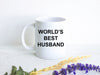 World's Best Husband Mug,Husband Christmas Gift, Gift for Him, Anniversary Gift, Husband Gift Custom Personalized Husband Gift,Newlywed gift