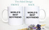 World's Best Boyfriend Mug, Boyfriend Christmas Gift, Gift for Him, Anniversary Gift, Boyfriend Gift, Custom Personalized Boyfriend Gift