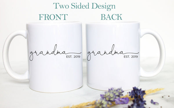 Grandpa and Grandma Individual or Mug Set - White Ceramic Mug - Inkpot