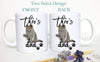 Personalized Grey British Shorthair Cat Mom and Dad Individual or Mug Set - White Ceramic Custom Mug