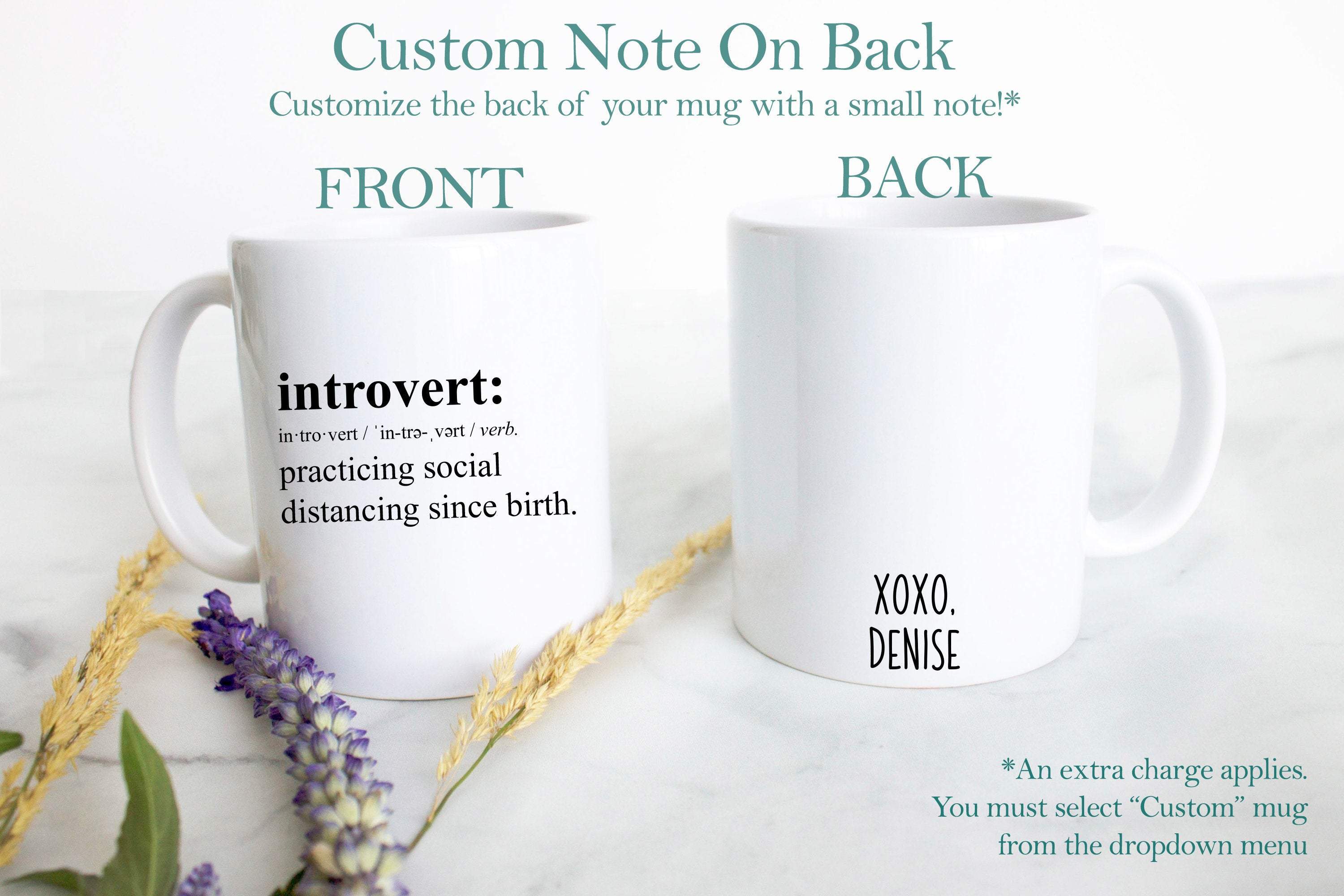 Introvert Definition  - White Ceramic Mug