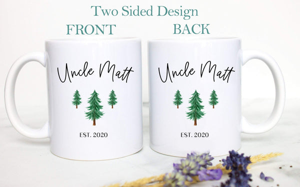 Personalized Aunt and Uncle Name Summer Individual or Mug Set - White Ceramic Mug - Inkpot