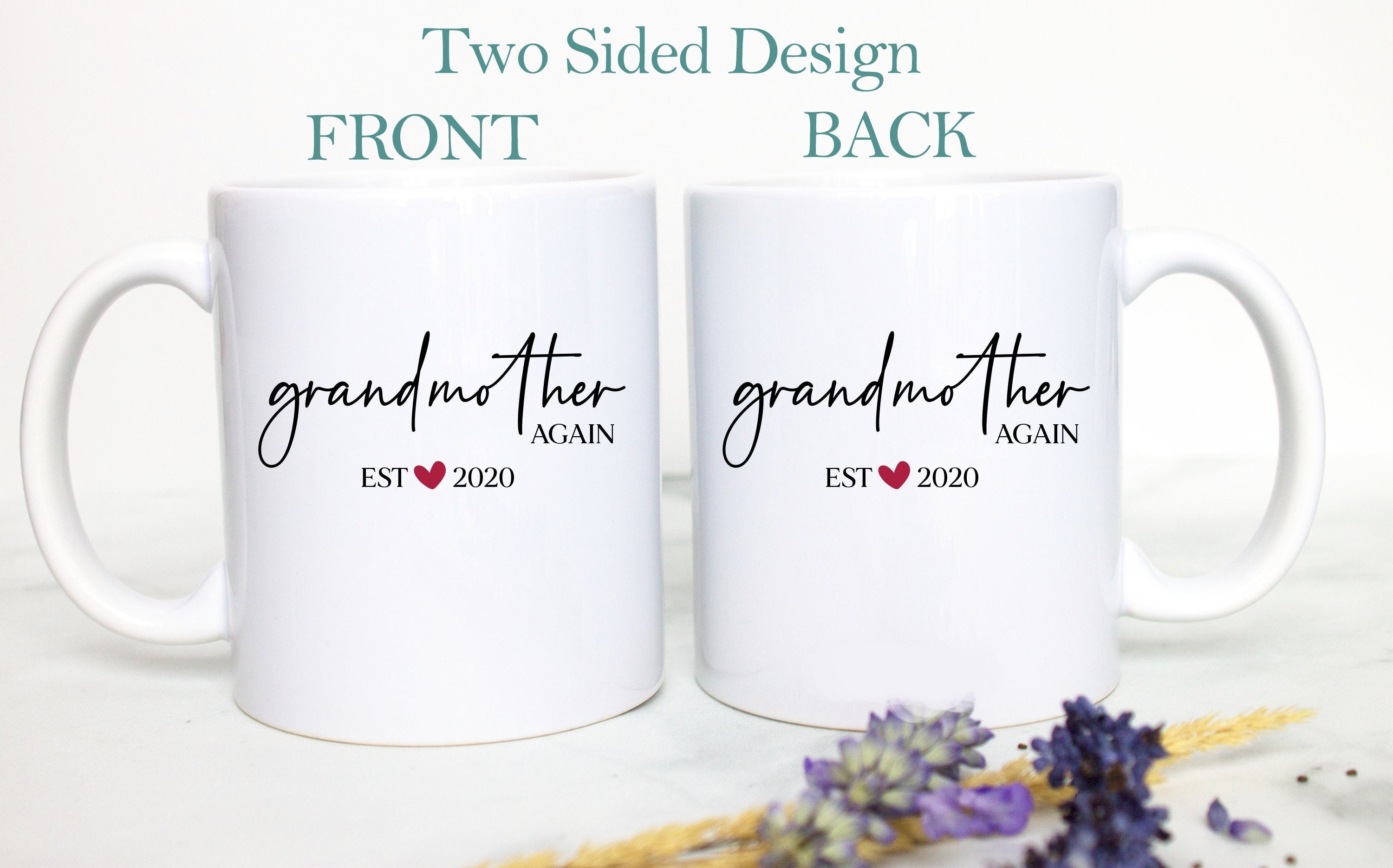 Grandpa and Grandma Again Individual or Mug Set #2 - White Ceramic Mug - Inkpot