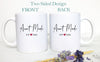 Personalized Name Aunt and Uncle Individual or Mug Set #3 - White Ceramic Mug