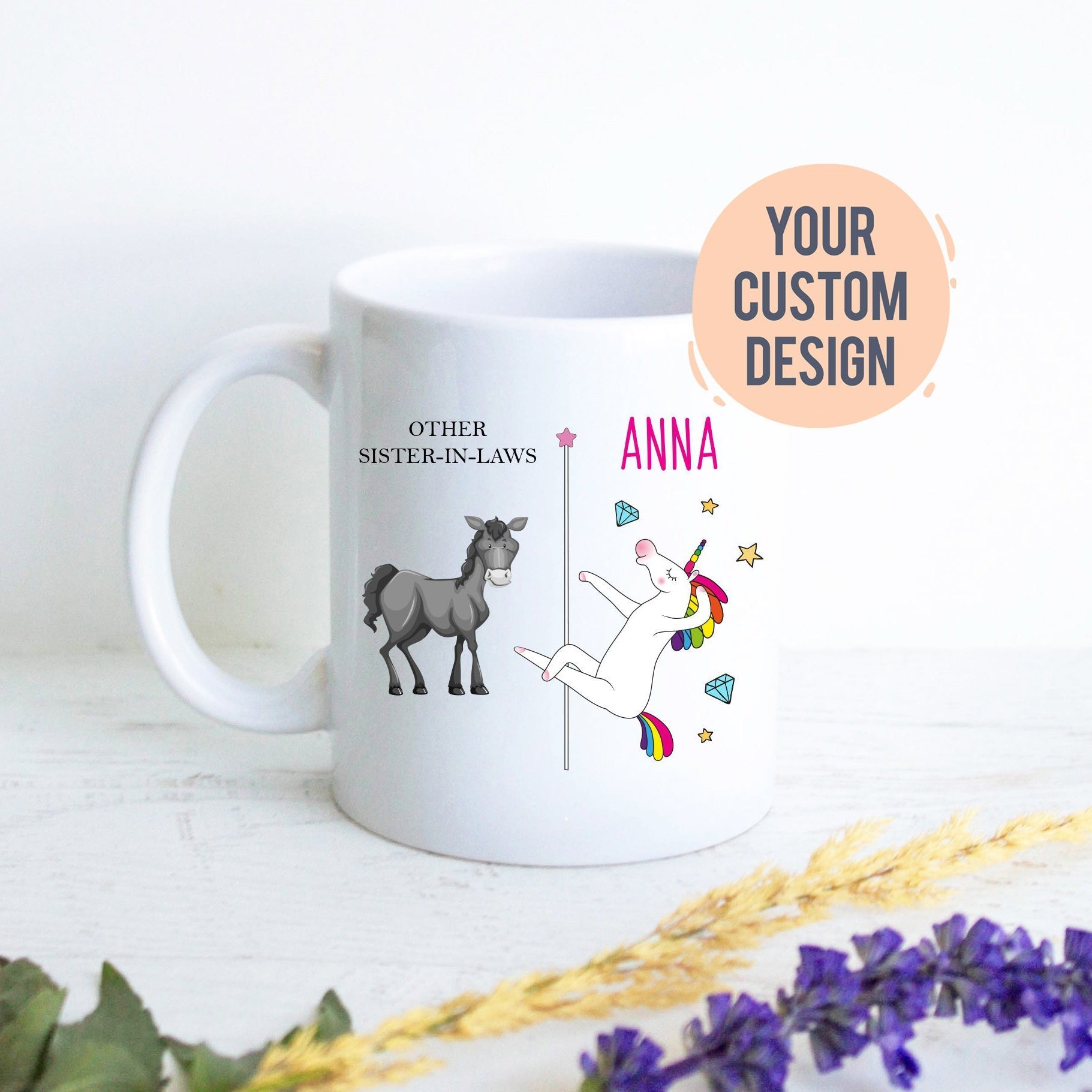 Funny Gift for Sister In Law, Sister In Law Christmas Gift, Funny Unicorn Gift, Gift, Sister In Law Birthday, Custom Sister In Law Gift