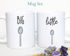 Big Spoon Little Spoon Couples Individual OR Mug Set - White Ceramic Mug