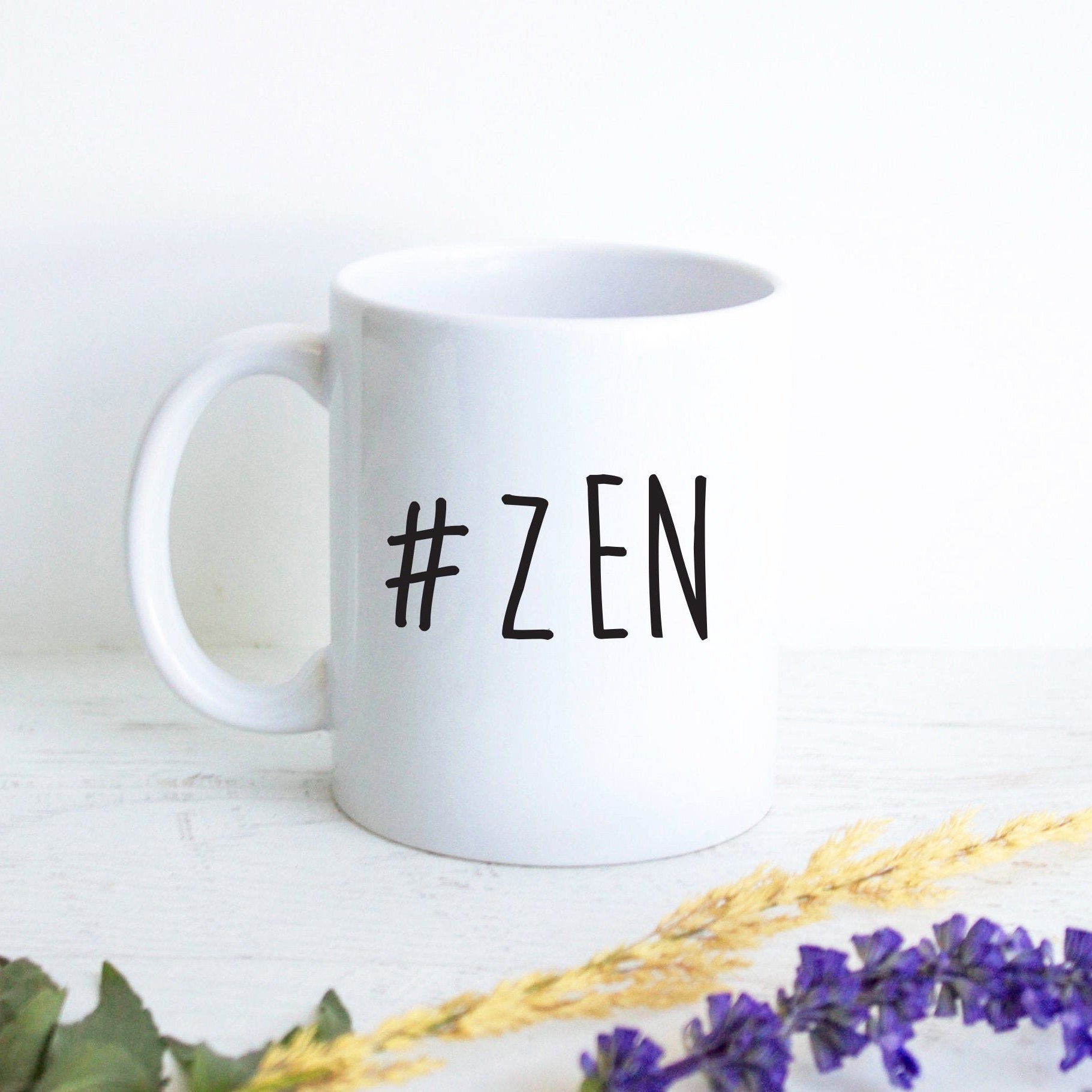 #Zen - White Ceramic Mug