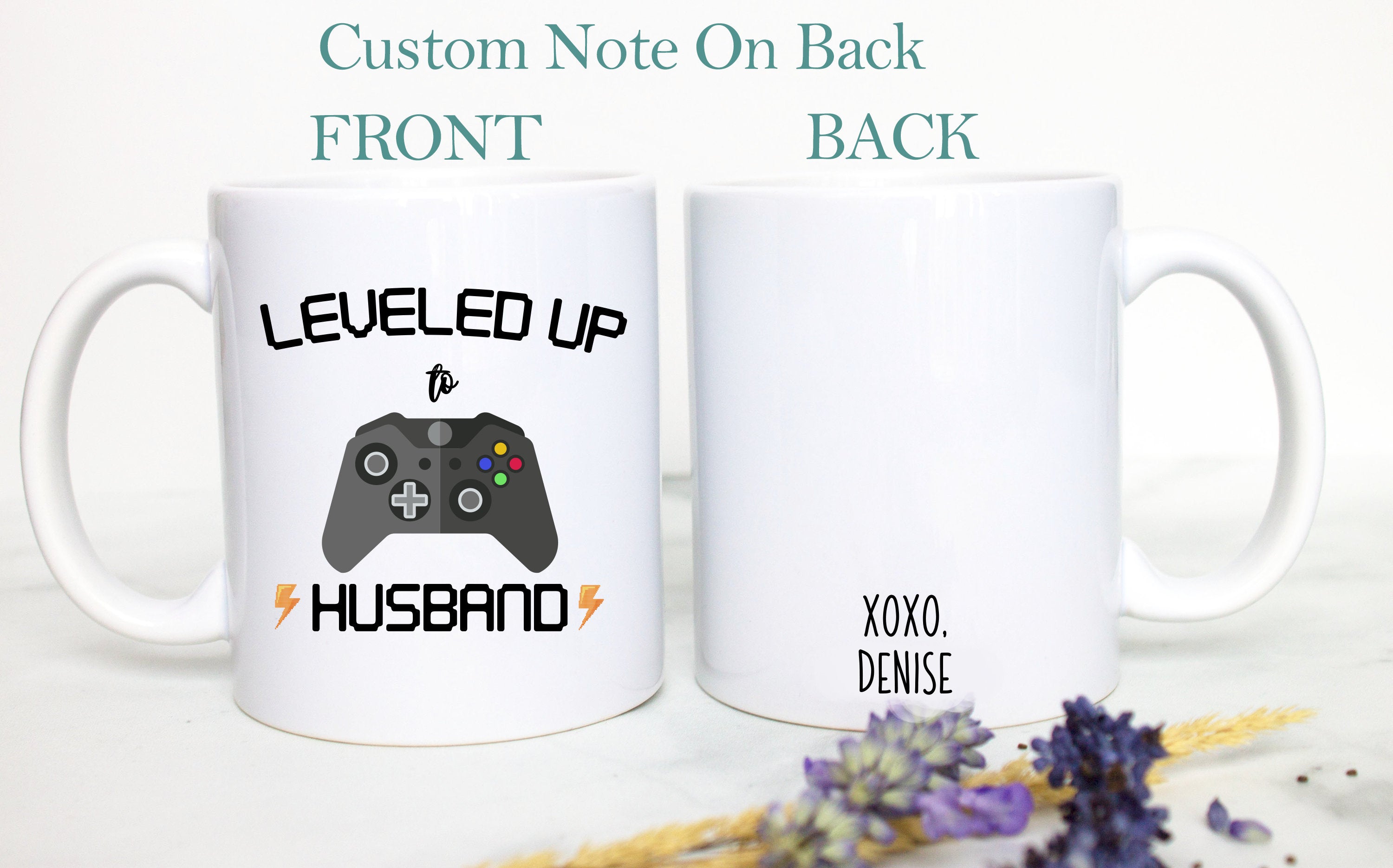 Leveled Up to Husband Nintendo - White Ceramic Mug