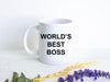 World's Best Boss Mug, Funny Boss Gift, Personalized Gift, Boss Mug, Boss Birthday, Farewell Gift, Coworker Gift, Boss Birthday, Christmas