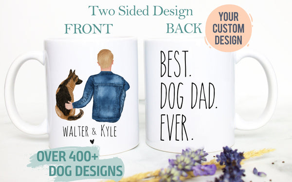 Custom Dog Dad #2 - White Ceramic Mug
