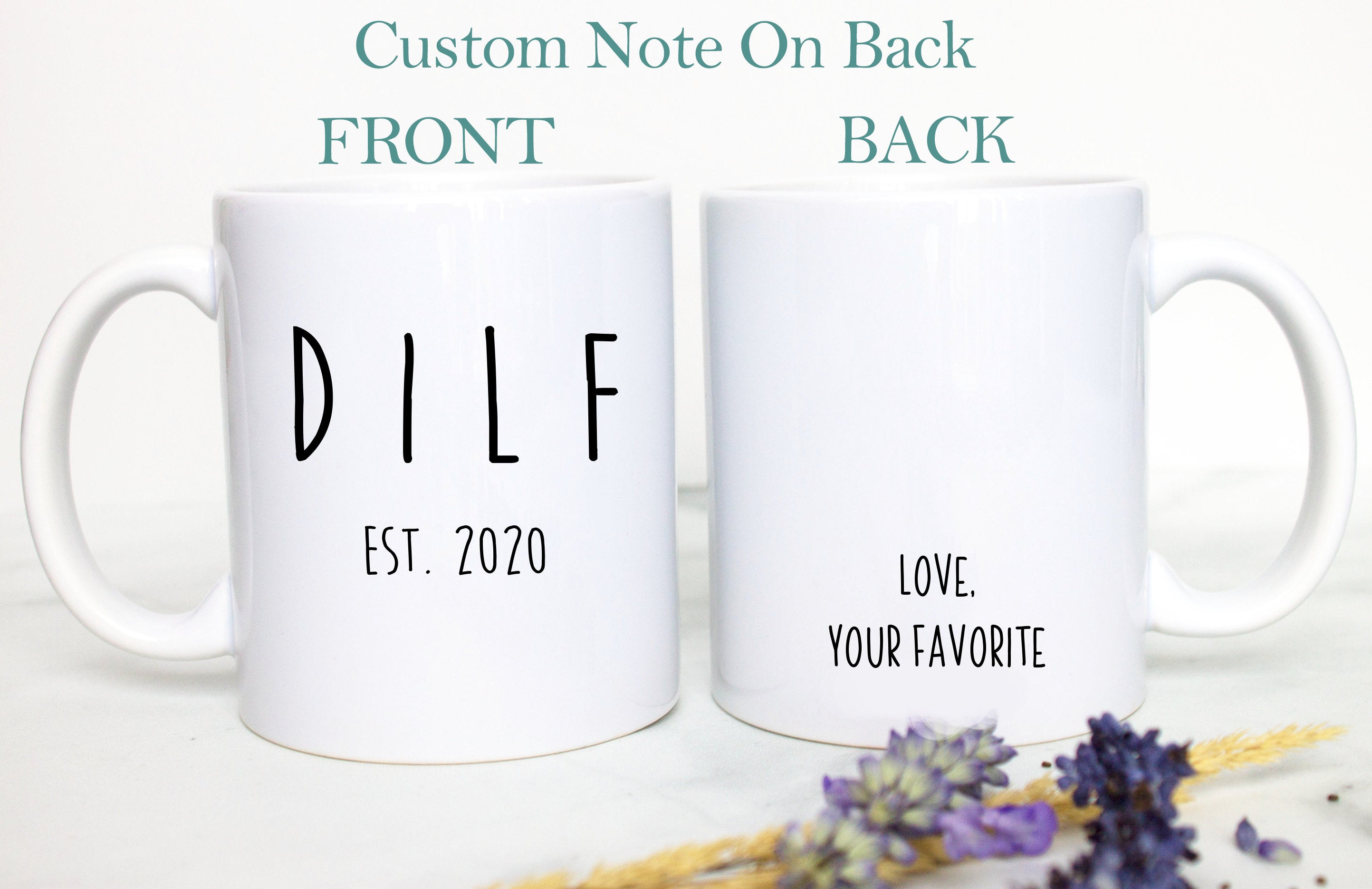 MILF and DILF Mug Set, Pregnancy Reveal, Dad To Be New Dad Gift, Baby Announcement, First Time Parents, New Parents Gift, New Baby Gift