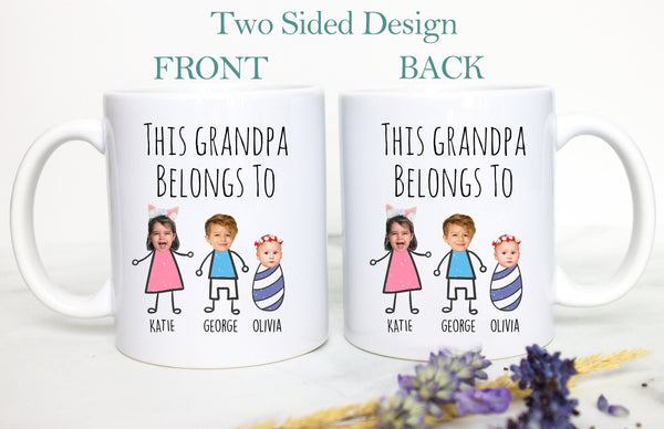 Custom Baby Face Photo Gift For Grandpa Grandma Individual OR Mugset, Personalized Photo Mug, Christmas Gift Grandma, Grandparents Birthday