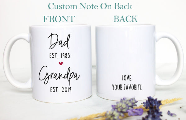 Promoted to Grandpa and Grandma Individual OR Mug Set, Baby Announcement, New Grandparents Mug, New Grandpa, Pregnancy, Grandparents Gift