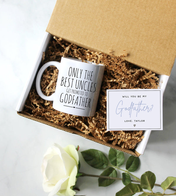 Personalized Godfather Gift Box | New Godfather Gift, Baptism Gift, Godfather Proposal, Will You Be My Godfather, Godparent Gift, Godfather