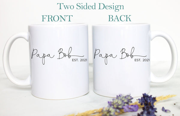 Grandpa and Grandma NAME Individual OR Mug Set, Baby Announcement, New Grandparents Mug, New Grandpa, New Grandma, Pregnancy Announcement