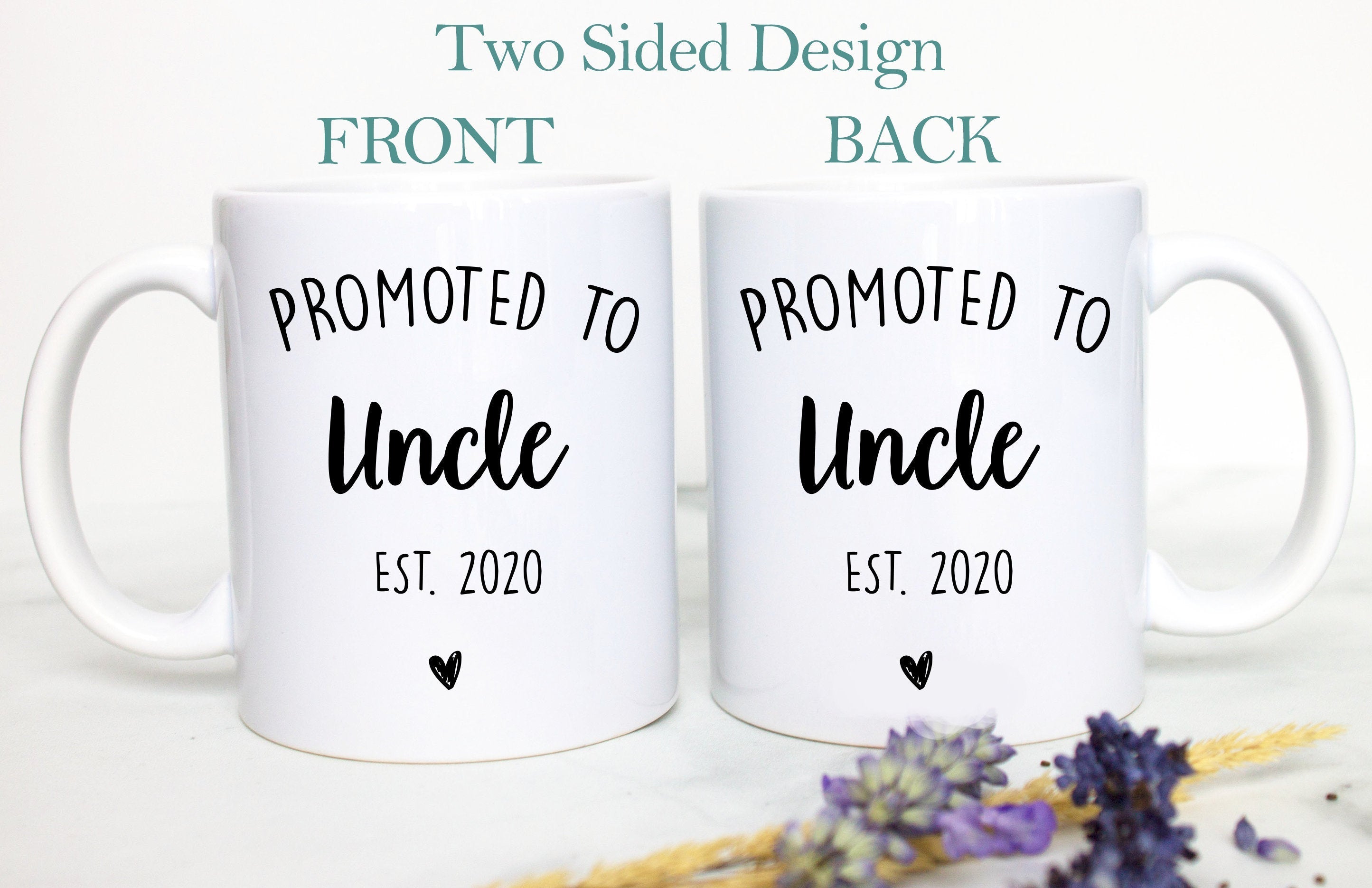 Promoted to Auntie and Uncle Individual OR Mug Set, New Aunt, New Uncle Gift, Aunt Uncle Mug, Baby Announcement, Pregnancy Reveal, New Baby