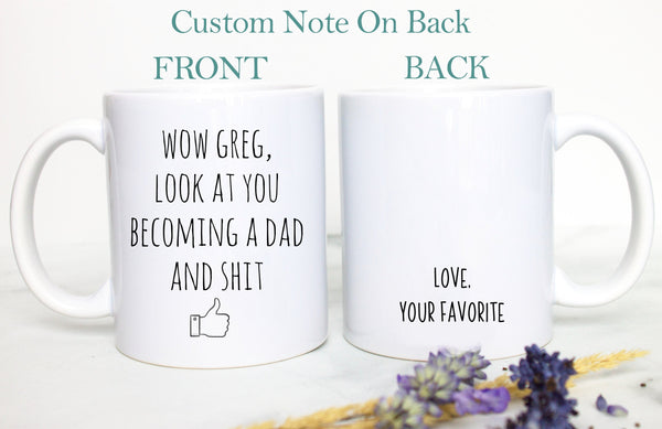 Wow Look At You Becoming A Mom and Dad OR Mug Set, Funny Dad To Be Gift New Dad Gift, New Mom Baby Reveal, Mom to be, Pregnancy Announcement