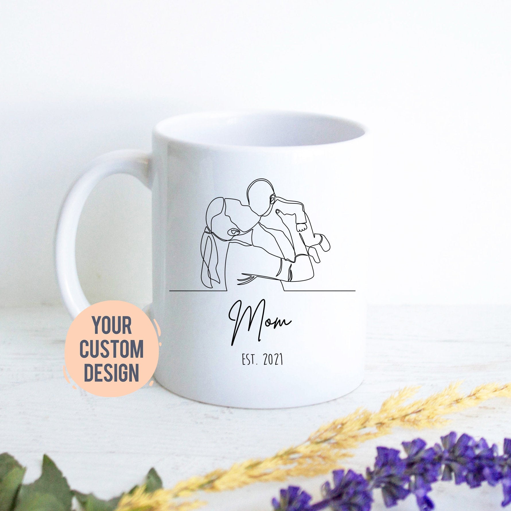 Mom EST Gift, Expecting Mom Mug, Mother's Day Gift, Pregnancy Announcement, Baby Shower, Mom Gift Ideas, Mom Christmas Gift, Mom Birthday