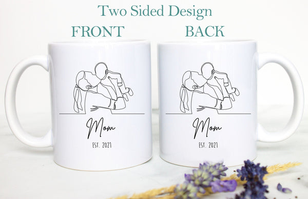 Mom EST Gift, Expecting Mom Mug, Mother&#39;s Day Gift, Pregnancy Announcement, Baby Shower, Mom Gift Ideas, Mom Christmas Gift, Mom Birthday