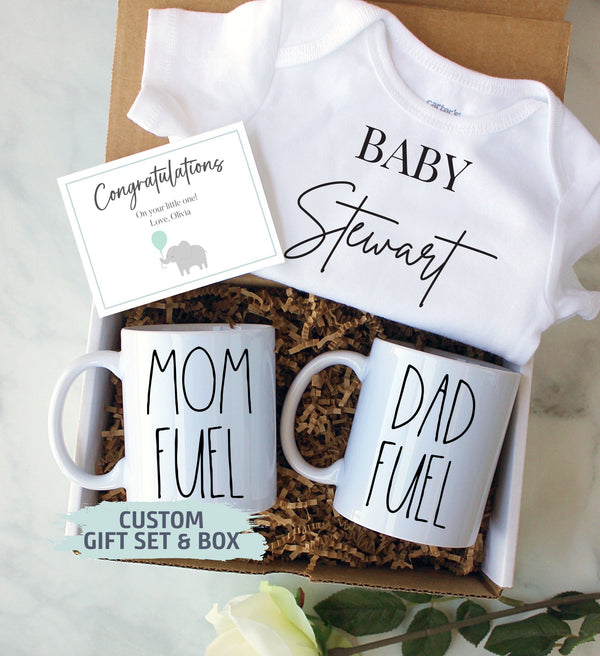 Expecting Parents Gift Box | New Parents Gift Set, Baby Announcement, Mom Fuel Mug, New Dad Gift, Pregnancy Reveal, Baby Shower Gift Box