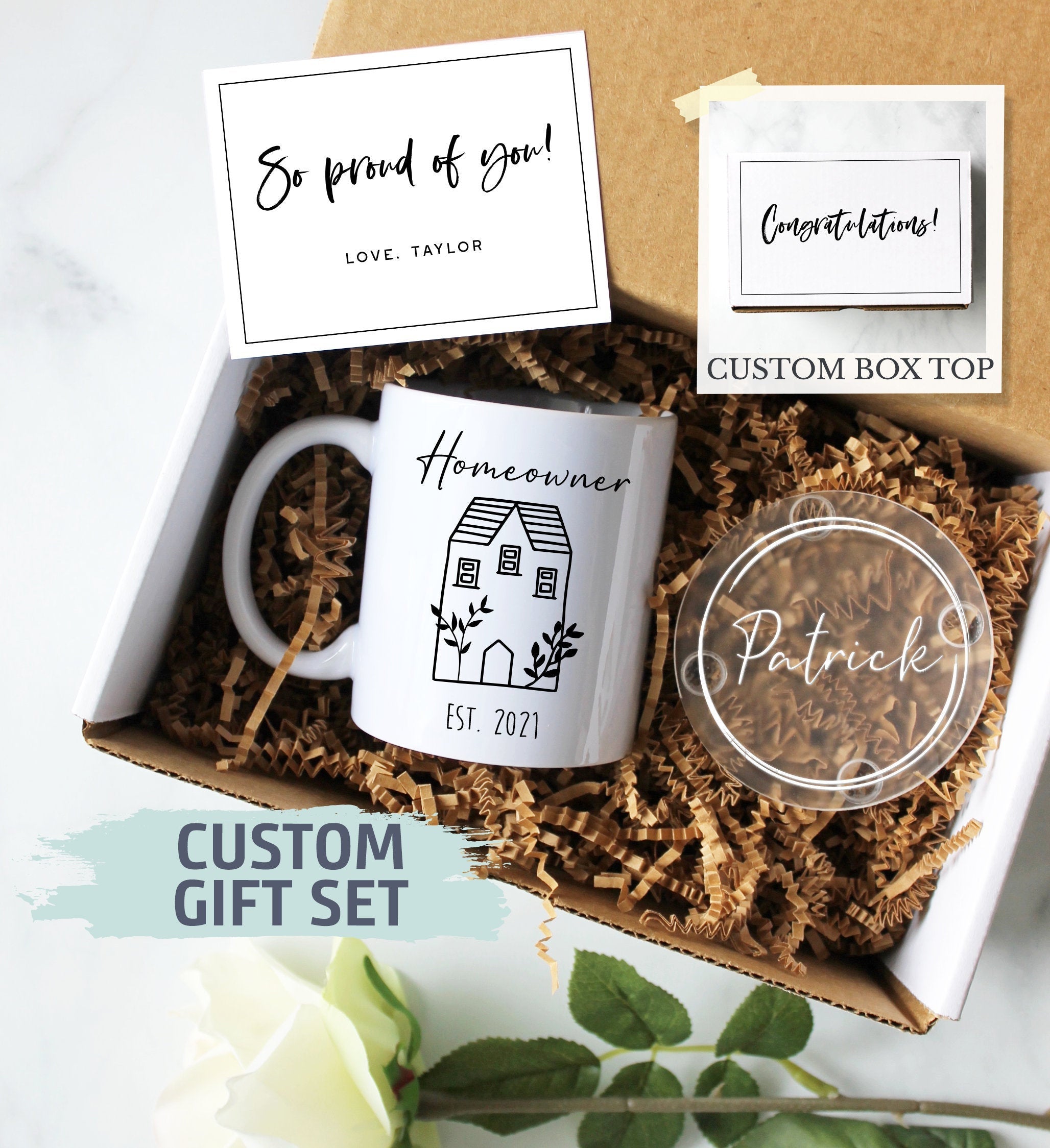 Personalized New Homeowner Gift Box | New Home Gift, Funny Housewarming Gift Ideas, Housewarming Party, Home Owner Gift, Homeowner Mug