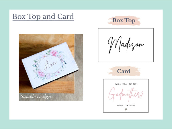 Personalized Godmother Gift Box | New Godmother Gift, Baptism Gift, Fairy Godmother, Godmother Proposal, Will You Be My Godmother, Godparent