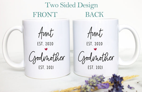 Aunt Promoted to Godmother Uncle Godfather Individual OR Mug Set, Godfather Gift, Custom Godparent Gift, Godfather, Godmother Gift, Baptism