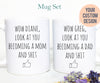 Wow Look At You Becoming A Mom and Dad OR Mug Set, Funny Dad To Be Gift New Dad Gift, New Mom Baby Reveal, Mom to be, Pregnancy Announcement