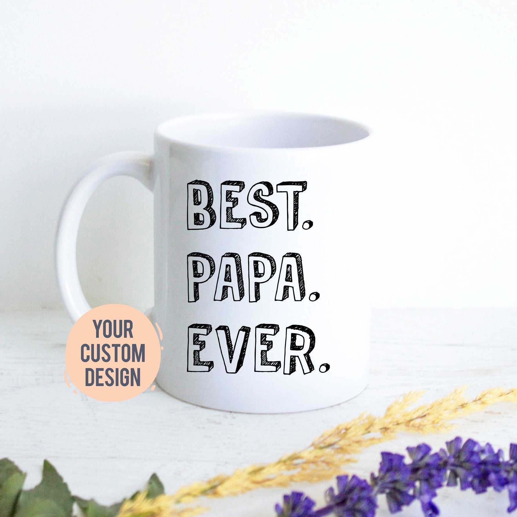 Best Papa Ever Gift, Gift for Him, New Dad Gift, Baby Announcement, Best Dad Mug, Father's Day Mug, Custom Gift for Papa, Christmas Gift