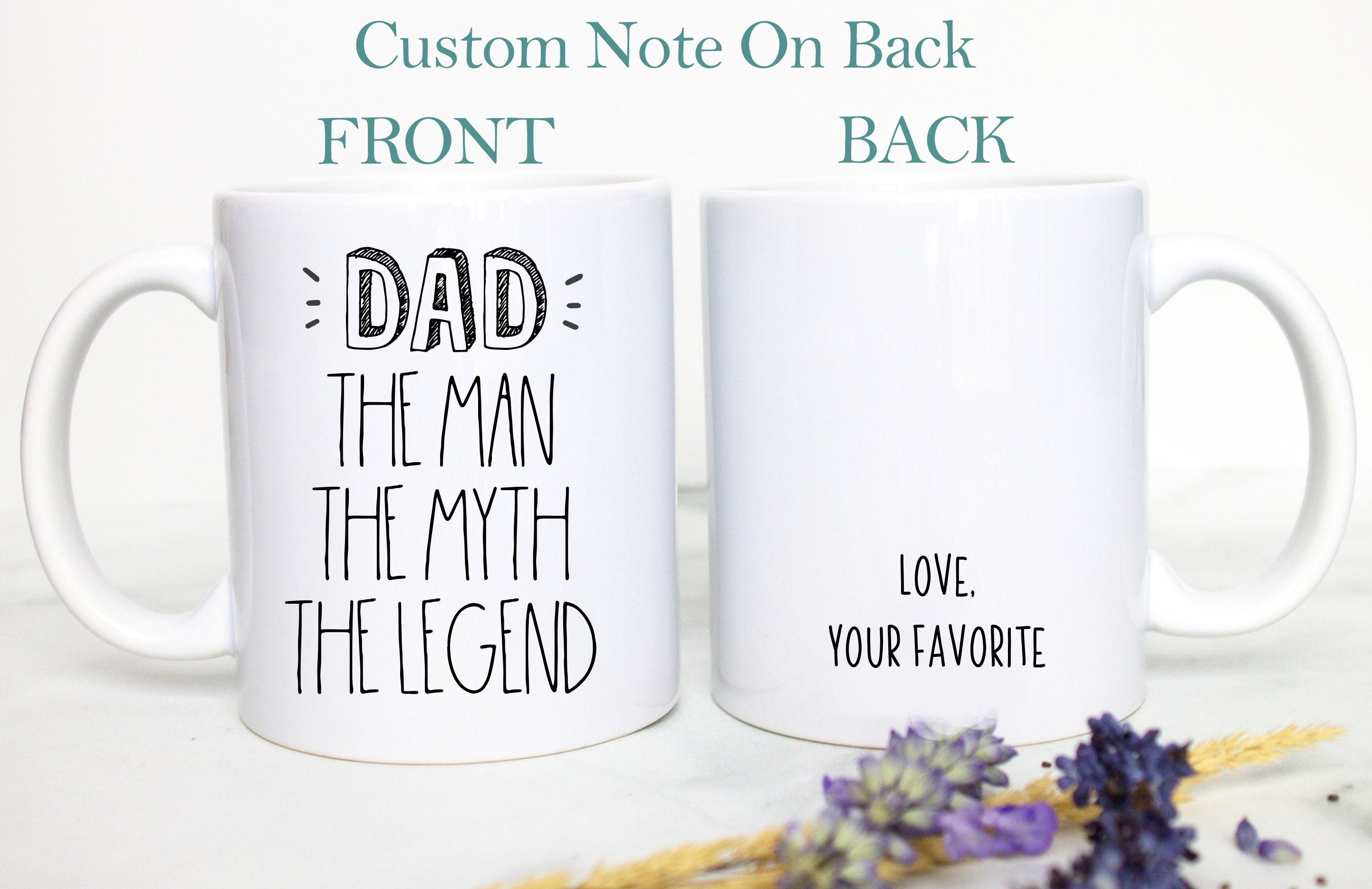 Dad The Man the Myth The Legend, Father's Day Gift, Best Dad, Custom Funny Gift for Dad, Christmas Gift, Thank You Dad, Funny Dad Gift