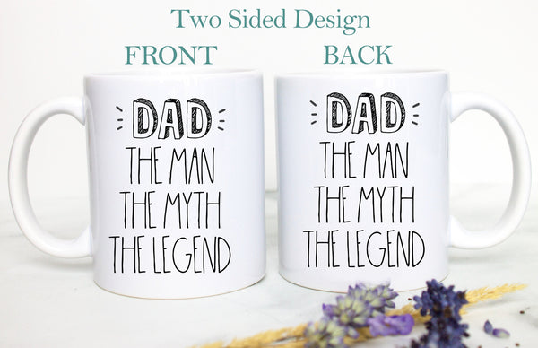 Dad The Man the Myth The Legend, Father&#39;s Day Gift, Best Dad, Custom Funny Gift for Dad, Christmas Gift, Thank You Dad, Funny Dad Gift